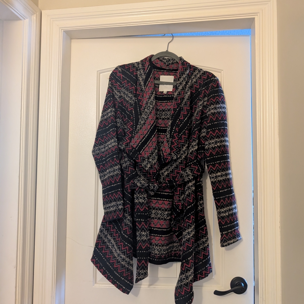 Jack by BB Dakota Black and Red Knit Cardigan
